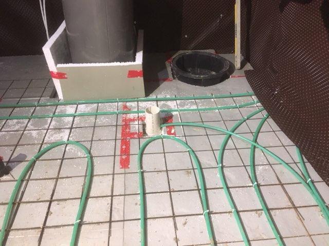 small bathroom renovation before laying floor